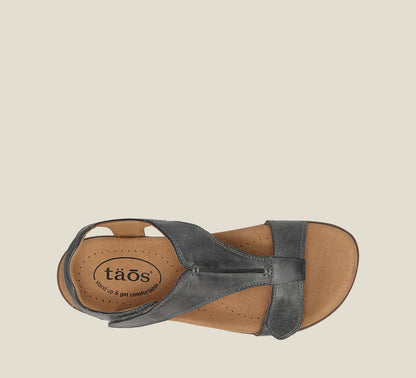 Sandales compensées plateforme bride scratch