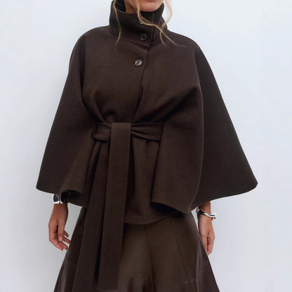 Manteau Court Ceinturé Femme