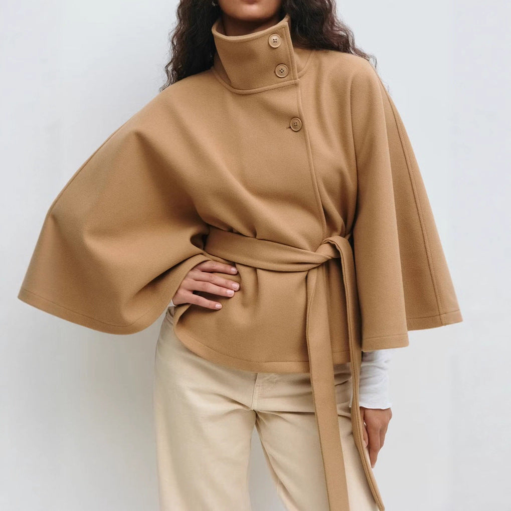 Manteau Court Ceinturé Femme